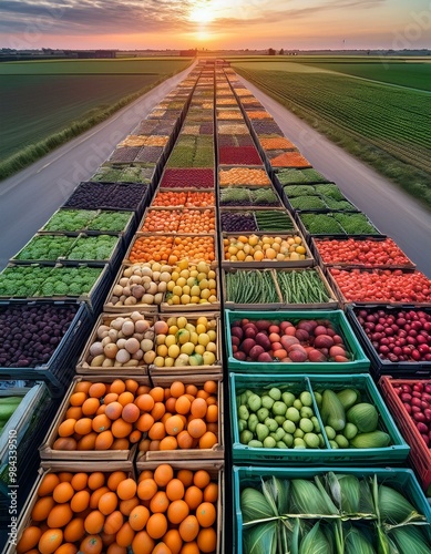 fruits and vegetables on the market photo