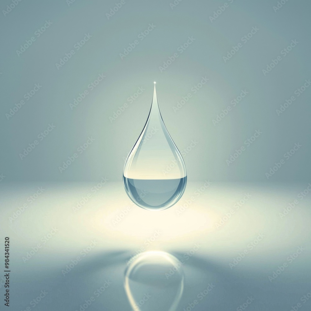 Minimalist Rendering of a Glowing Droplet Minimalist Rendering of a Glowing Droplet