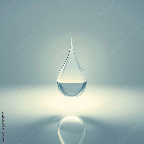 Minimalist Rendering of a Glowing Droplet