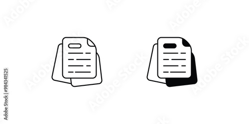 files set icon with white background vector stock illustration