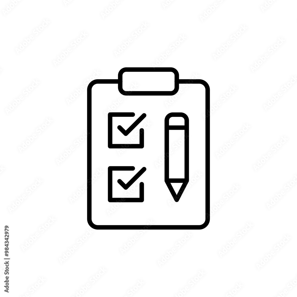 Validation survey outline icons, minimalist vector illustration ,simple transparent graphic element .Isolated on white background Validation survey outline icons, minimalist vector illustration ,simple transparent graphic element .Isolated on white background