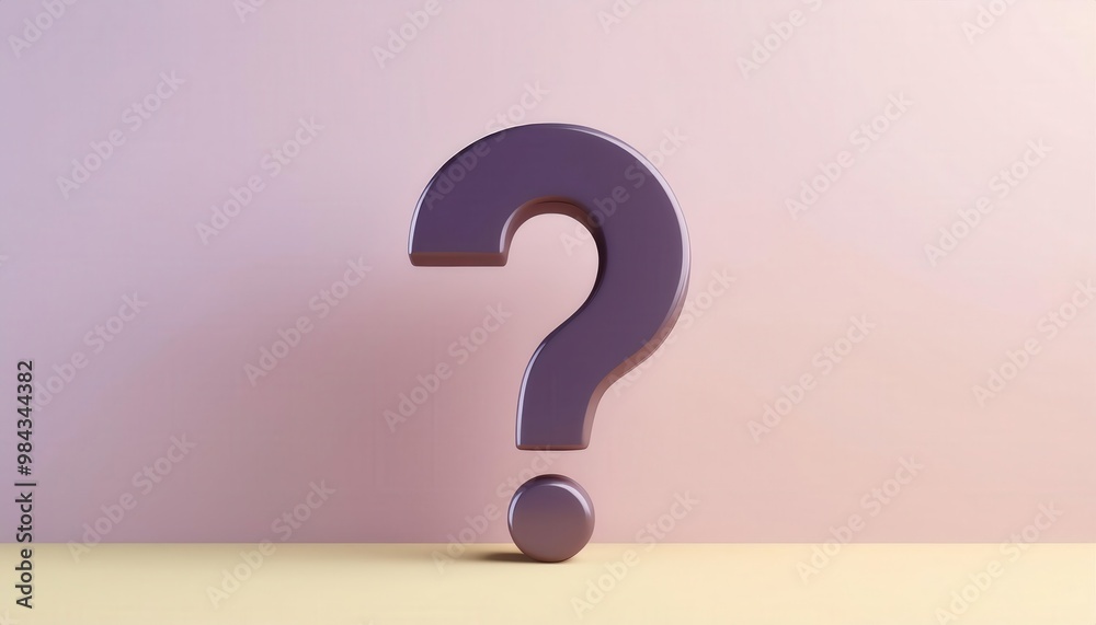 Purple Question Mark Symbol Representing Uncertainty and Curiosity Purple Question Mark Symbol Representing Uncertainty and Curiosity