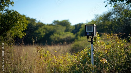 An image depicting bioacoustic monitoring, with technology used to study and record animal sounds in the wild. photo