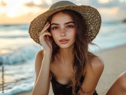 portrait of a woman on the beach