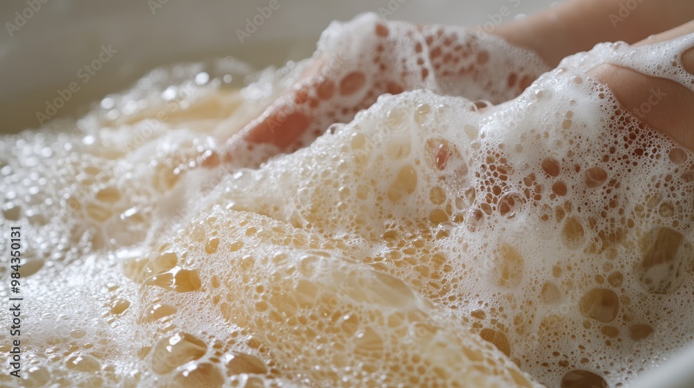A close-up of delicate garments being hand-washed in a basin, showcasing the gentle care and attention required. A close-up of delicate garments being hand-washed in a basin, showcasing the gentle care and attention required.
