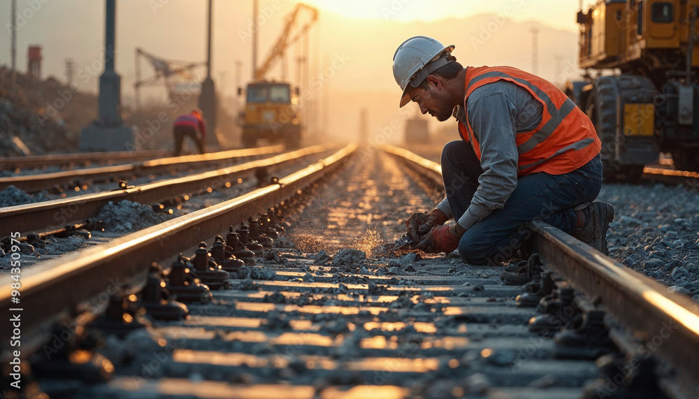 High-speed rail construction showcases dynamic work and coordination under sunny skies.
High-speed rail construction showcases dynamic work and coordination under sunny skies.