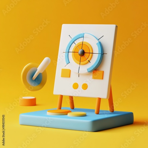 Wallpaper Mural 3D Execution Icon: Implementing Strategic Plans Logo Illustration Torontodigital.ca