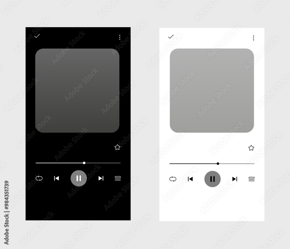 Video player big collection. Media player template for web and mobile apps. Vector illustration. Video player big collection. Media player template for web and mobile apps. Vector illustration.