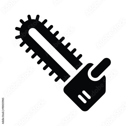 A chainsaw, used for cutting larger branches and trees