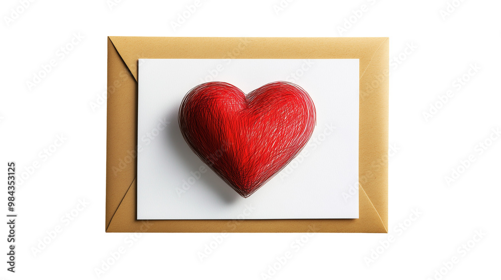 Greeting card with hand drawn heart shape. Greeting card with hand drawn heart shape.