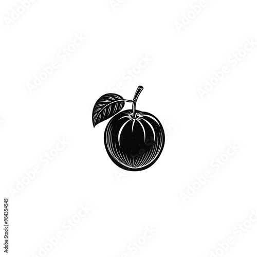 fruit silhouette vector