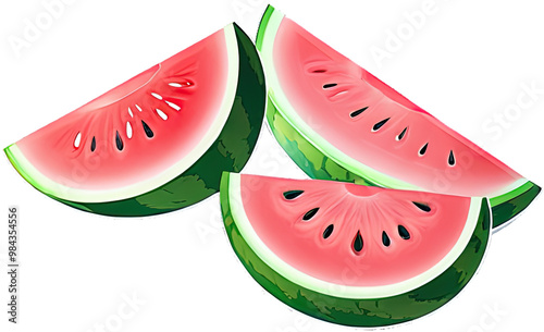 slice of watermelon with Generative ai