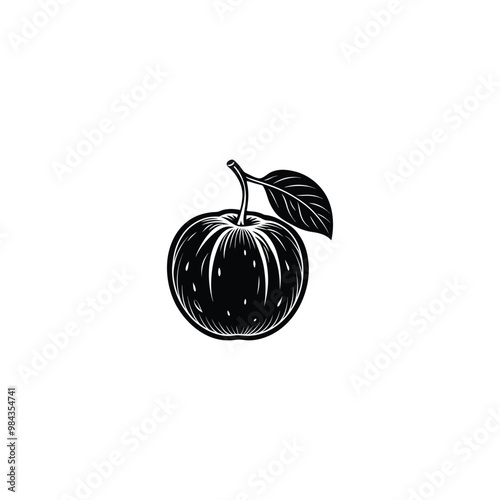 fruit silhouette vector