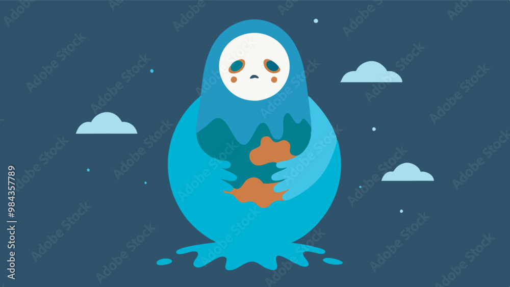 A baby Yeti emerges from a cracking eggshell in a dreamy, nighttime scene surrounded by stars and clouds, evoking a somber yet imaginative atmosphere. A baby Yeti emerges from a cracking eggshell in a dreamy, nighttime scene surrounded by stars and clouds, evoking a somber yet imaginative atmosphere.