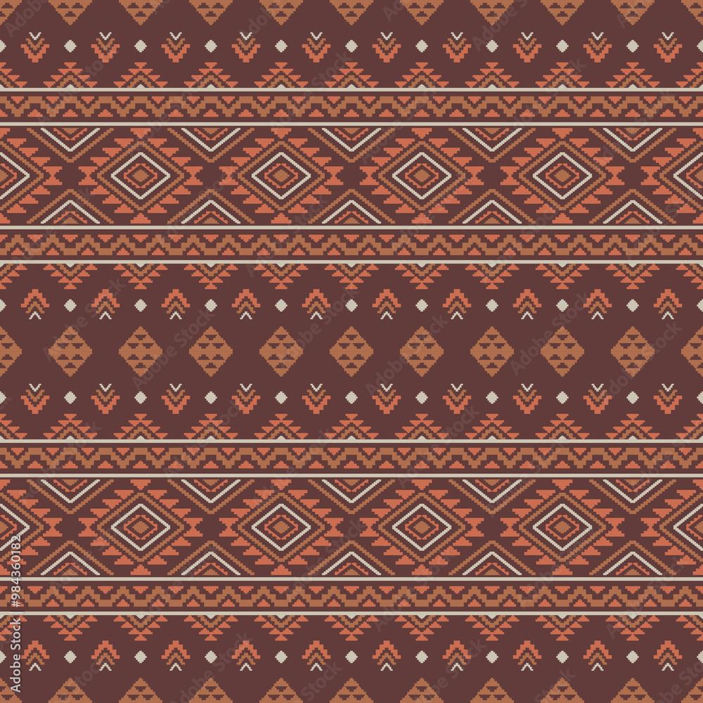 Ancient echoes Aztec geometric seamless patterns southwest Navajo Native American tribal ethnic colorful for textile printing Ancient echoes Aztec geometric seamless patterns southwest Navajo Native American tribal ethnic colorful for textile printing