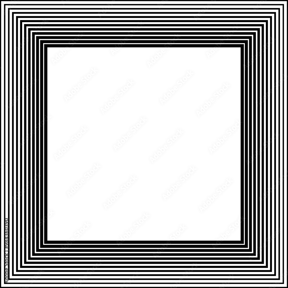 Dynamic square line. Geometric elements logo, icon