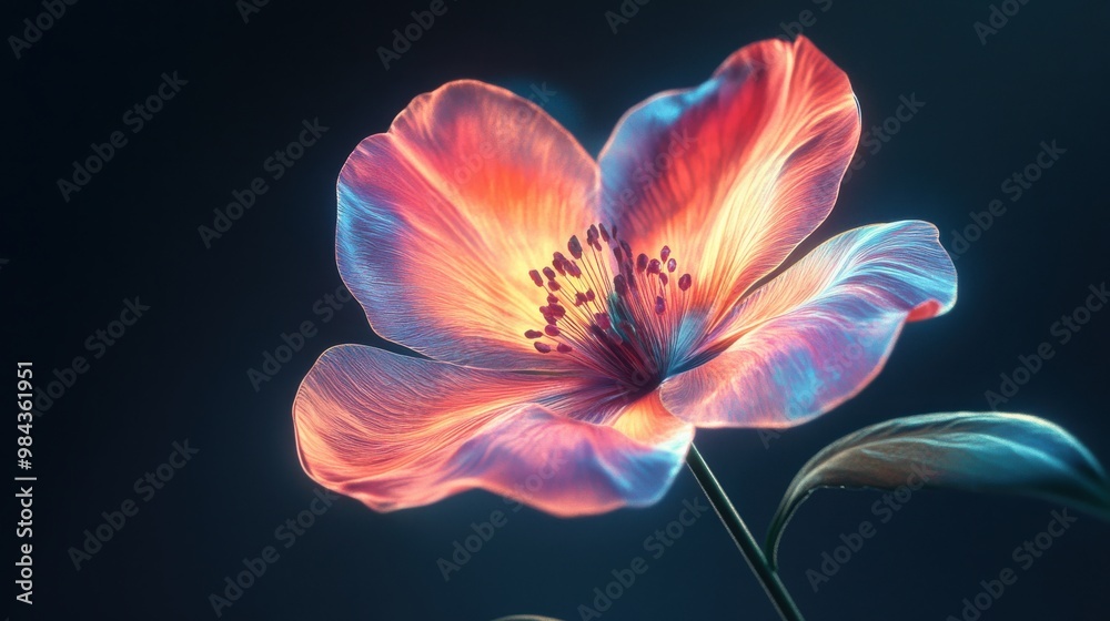 Vivid Blooming Flower with Colorful Petals Vivid Blooming Flower with Colorful Petals