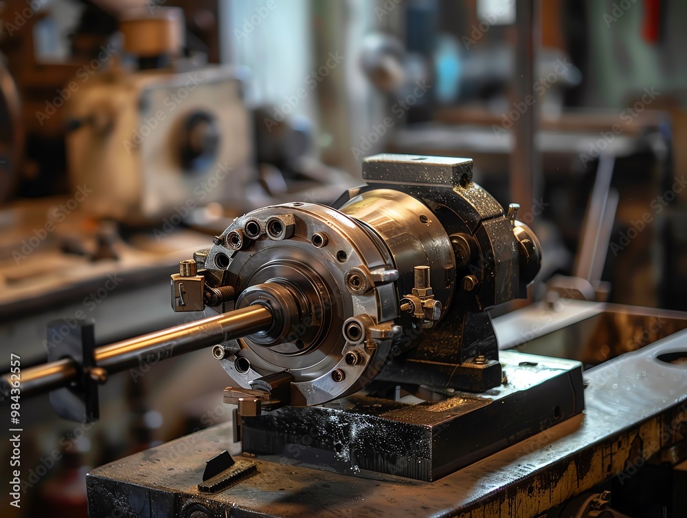 Fototapeta premium Bench lathe for small metal parts