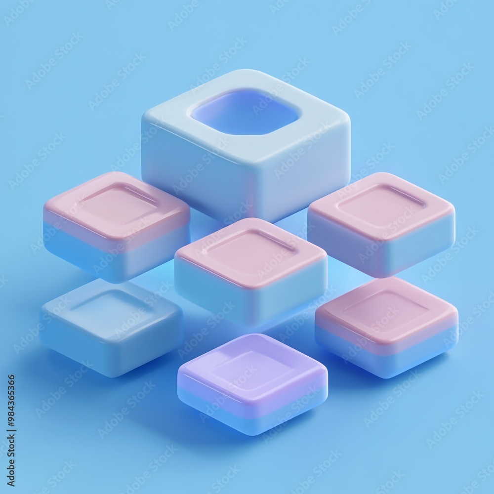3D Framework Icon: Structure for Strategic Planning Logo Illustration 3D Framework Icon: Structure for Strategic Planning Logo Illustration