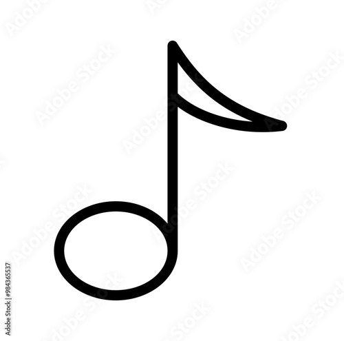 music note icon - simple line icon
