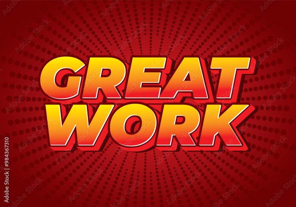 Great work. Text effect in 3D style with good colors Great work. Text effect in 3D style with good colors