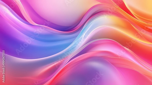 Wallpaper Mural Colorful, smooth curves blending and twisting in dynamic forms, creating a vibrant abstract design, modern abstract, color flow, Colorful Abstract Background Torontodigital.ca