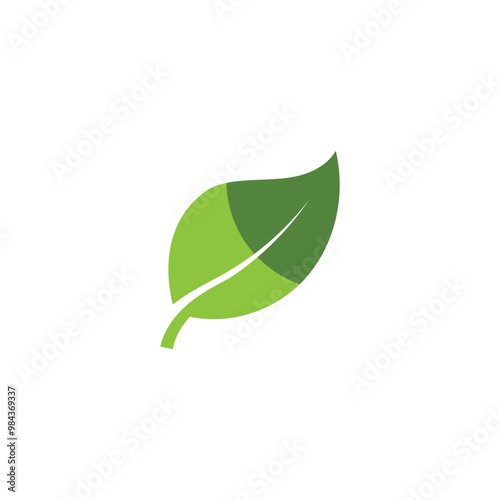 Natural leaf logo icon illustration