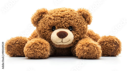 a close up of a teddy bear