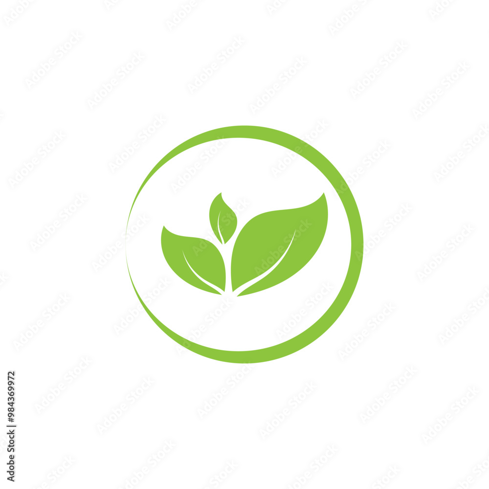 Natural leaf logo icon illustration Natural leaf logo icon illustration