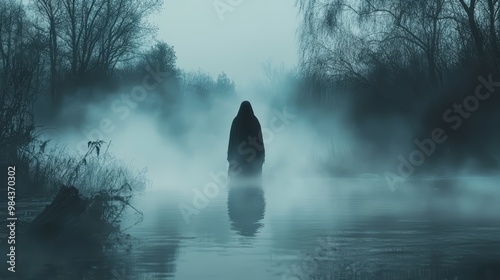 A Lonely Figure by the River