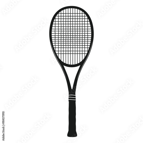 tennis bat silhouette vector