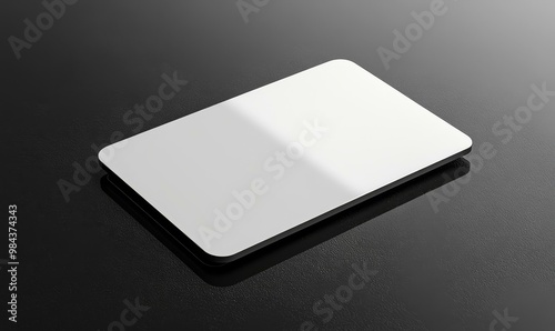 White card on a black surface.