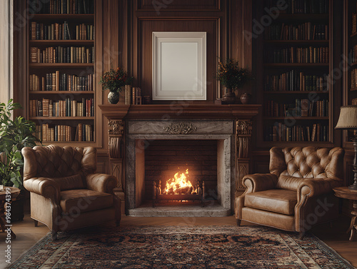 Gothic Dreams: A Secluded Fireplace Nook for Literary Escapes