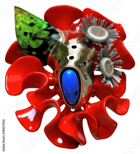 PNG  A plastic flower biology abstract from made of different types of texture accessories accessory gemstone. photo