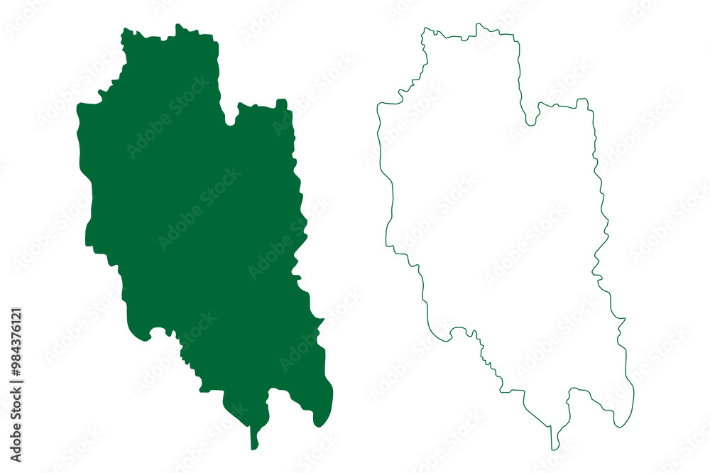 Lunglei district (Mizoram State, Republic of India) map vector illustration, scribble sketch Lunglei map Lunglei district (Mizoram State, Republic of India) map vector illustration, scribble sketch Lunglei map