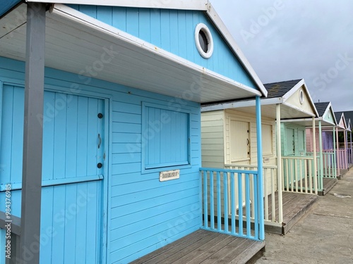 beach huts photo