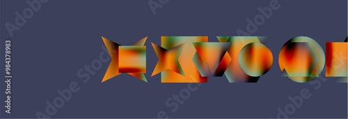 Fluid color geometric shapes abstract background. Vector Illustration For Wallpaper, Banner, Background, Card, Book Illustration, landing page