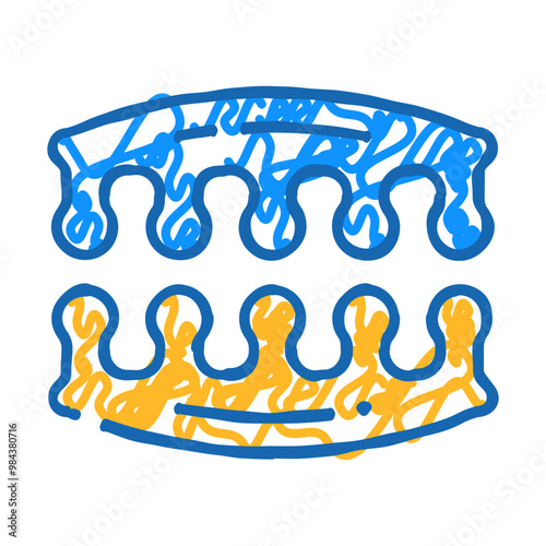 finger separator doodle icon sketch vector. finger separator sign. isolated symbol illustration