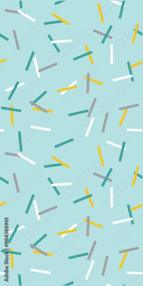 A colorful abstract pattern featuring scattered geometric shapes on a light blue background, ideal for design and decoration purposes. A colorful abstract pattern featuring scattered geometric shapes on a light blue background, ideal for design and decoration purposes.