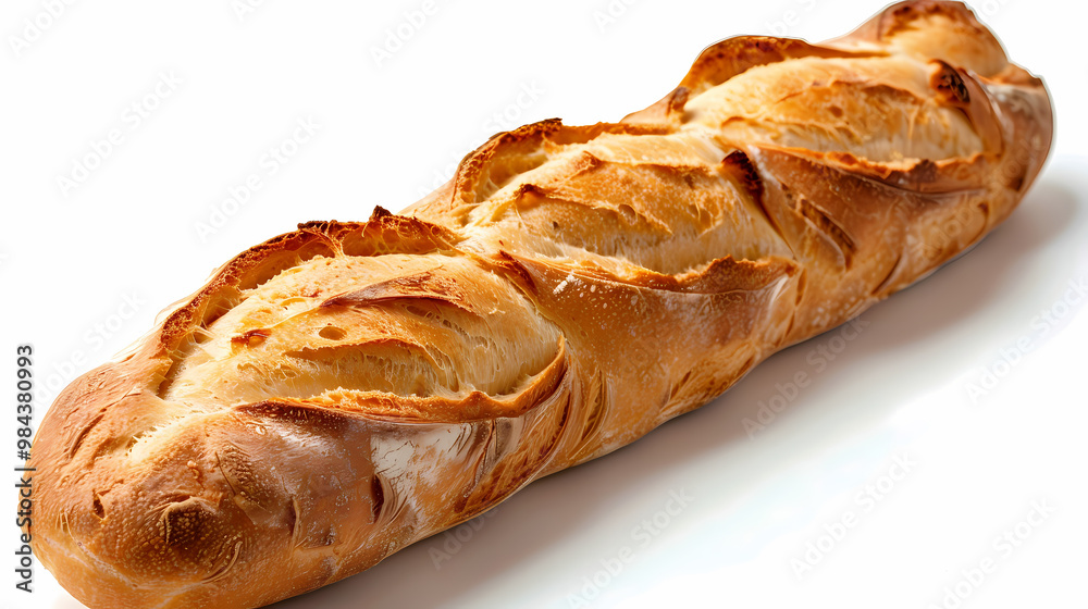 Baguette isolated white background Baguette isolated white background