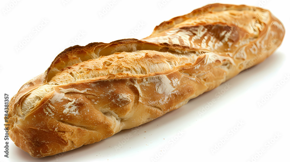 Baguette isolated white background Baguette isolated white background