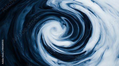 Karman Vortex Street   A repeating pattern of swirling vortices caused by fluid flow around obstacles photo