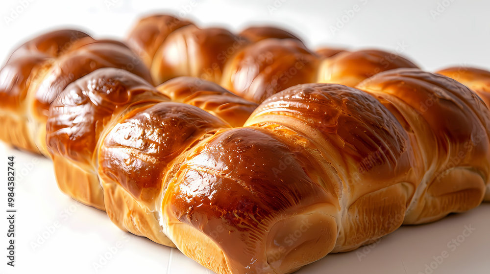 Brioche isolated white background Brioche isolated white background