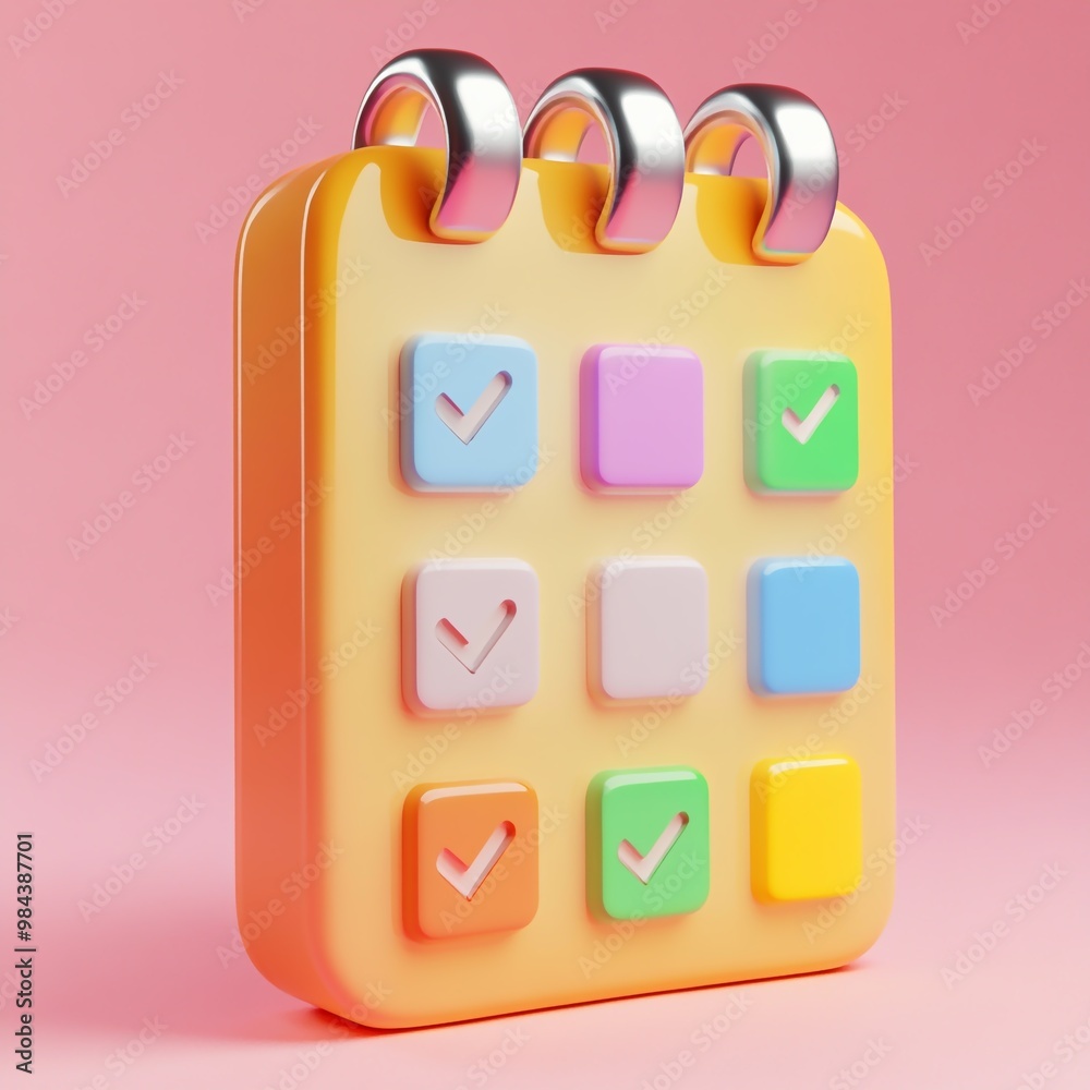 3D Task List Icon: Organizing Team Responsibilities Logo Illustration 3D Task List Icon: Organizing Team Responsibilities Logo Illustration