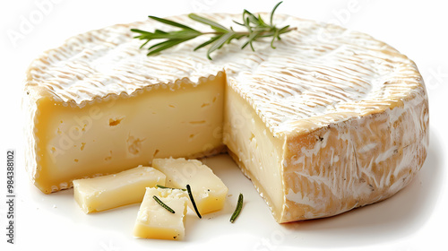 Pain Brie isolated white background