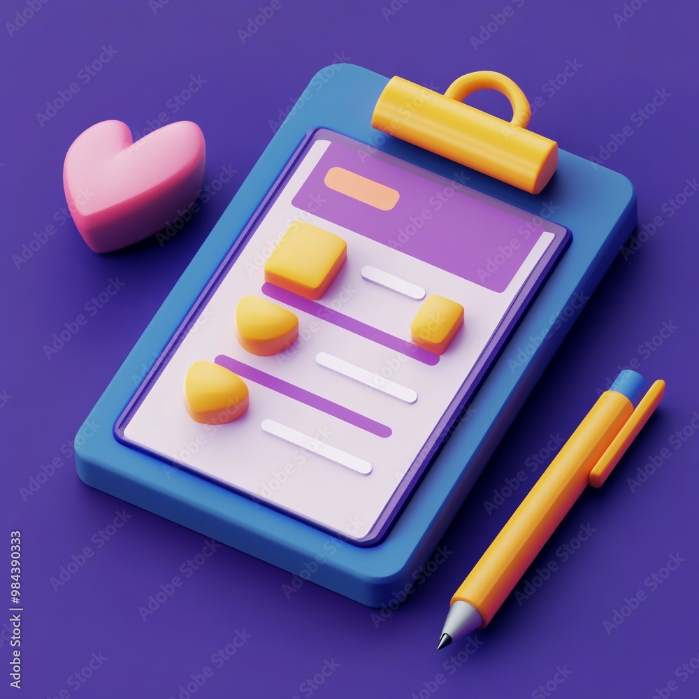 3D Action Plan Icon: Strategic Planning Symbol Logo Illustration 3D Action Plan Icon: Strategic Planning Symbol Logo Illustration