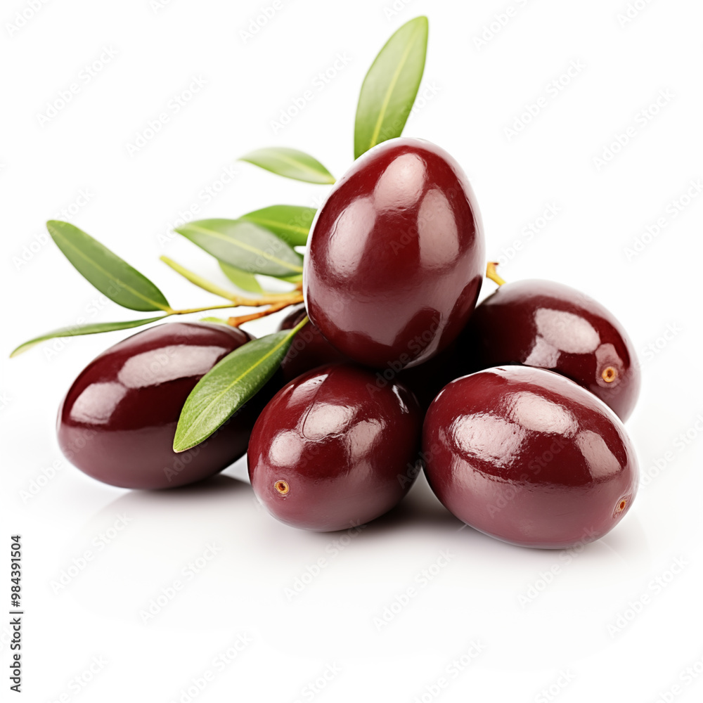 Italian olives isolated on a white background Italian olives isolated on a white background