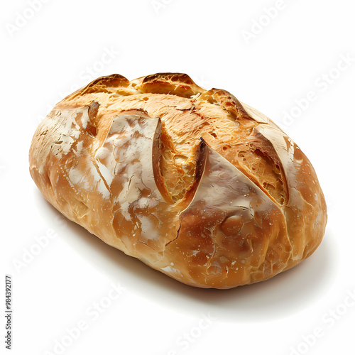 Pain de Compagne isolated white background photo