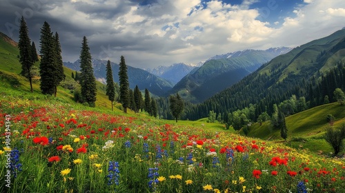 meadow with flowers