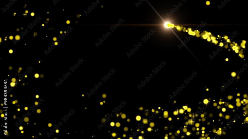 Holyday star dust trail spiral particle effect animation.